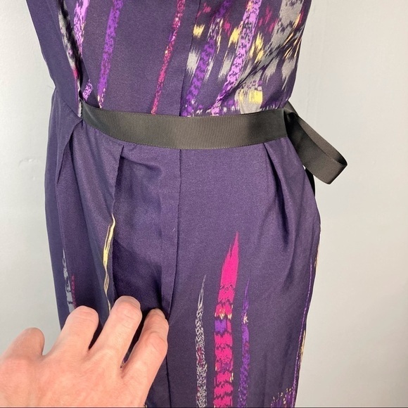 𝅺bebop Cap Sleeve Self Tie Pocket Pleated Dress - Picture 4 of 13